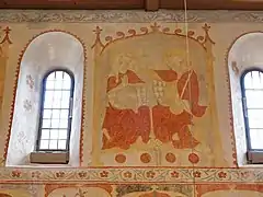 Maria und Christus im zentralen Reprä­sen­ta­tions­bild, gegenüber St. Arbogast