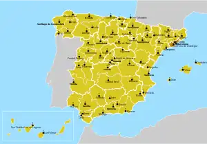 Karte der Kirchenprovinz Barcelona