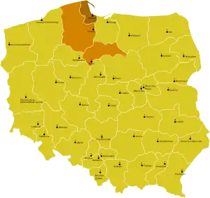 Karte der Kirchenprovinz Danzig