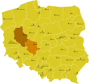 Karte der Kirchenprovinz Posen