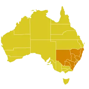 Karte der Kirchenprovinz Sydney