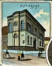 Kirchheim an der Weinstraße, Synagoge um 1900 (Postkartenausschnitt)