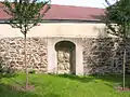 Grabmal Familie Seifert auf dem Kirchhof Kötzschenbroda an der Rückwand der Oberschänke
