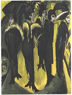 Ernst Ludwig Kirchner,Fünf Frauen auf der Straße (1913)