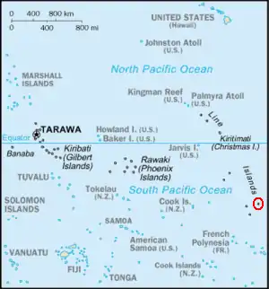 Karte von Caroline-Atoll