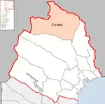 Lage der Gemeinde Kiruna