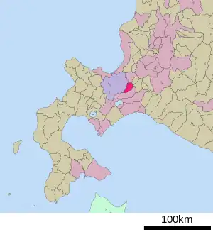 Lage Kitahiroshimas in der Präfektur