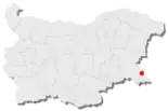 Karte von Bulgarien, Position von Kiten hervorgehoben