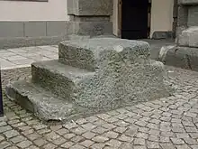 Steintreppe vor dem Südturm des Landhauses Klagenfurt, Kärnten