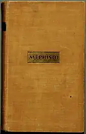 Verlagseinband der Erstausgabe von Mephisto im Querido Verlag, Amsterdam 1936