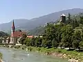 Eisack, Pfarrkirche Klausen und Schloss Branzoll
