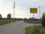 Speelberger Straße, Ortsschild