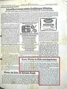 Freitag, 29. April 1966 – Nr. 67 Kleine Zeitung 63./19. Jahrgang – Seite 5: Grazer Kinder in Chile zurückgehalten. Von der Sekte des ehemaligen SS-Offiziers Schäfer von den Eltern herausgelockt Graz. – Seine drei Kinder, die im Dorf „Würde“ in Chile als Mitglieder einer religiösen Sekte lebten, versucht das Ehepaar Wilhelm und Mina Wagner aus Graz zurückzubekommen. Über die Vorgänge in diesem Dorf, das von dem ehemaligen SS-Offizier Paul Schäfer in Chile geleitet wurde, waren in letzter Zeit aufsehenerregende Einzelheiten bekannt geworden. Der Fall war sogar vor das chilenische Parlament gebracht worden, da Prügelstrafen, Folterungen und Unzucht aller Art in dem Dorf an der Tagesordnung seien. Mehrere Mitglieder der Sekte sollen an den Folterungen gestorben sein. Wilhelm Wagner war 1958 von der Sekte angeworben worden, wonach die Familie, das Ehepaar und seine sechs Kinder, in das Lager Siegburg in der Deutschen Bundesrepublik übersiedelten. 1961 sei es, wie der Anwalt des Ehepaares mitteilte, dem stellvertretenden Lagerleiter Hugo Baar gelungen, dem Ehepaar die damals noch minderjährigen Zwillinge Edith und Irmgard – heute 20 Jahre alt – und den 1949 geborenen Wilhelm herauszulocken. Der Vater der Kinder hat eingewilligt, seinen Sohn im Lager Siegburg zurückzulassen, wenn er das Lager verlassen dürfte. Unter Drohung habe man später von Wilhelm Wagner die Einwilligung erzwungen, dass vier seiner Kinder, Emma, Willi und die Zwillinge Edith und Irmgard nach Chile auswandern durften.