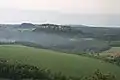 Blick vom Kleinen Bärenstein zur Festung Königstein und zum Pfaffenstein