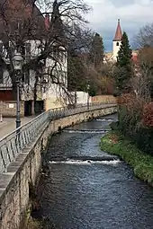 Müllheim:Von Brücke Hauptstraßegen Osten