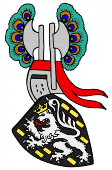 Wappen des Walther von Klingen im Codex Manesse (ca. 1300–1340)