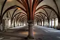 Dormitorium im Kloster Eberbach, im Film das Skriptorium