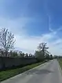 Nördliche Grenzmauer aus Grünsandstein am Weg nach Schwefe