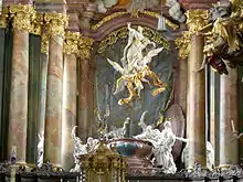 Detail des Hochaltars der Klosterkirche Rohr, 1722/23