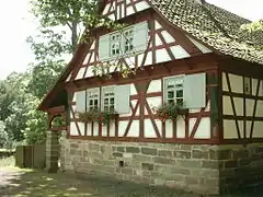 Altes Bauernhaus von 1716 im Hennebergischen Museum Kloster Veßra