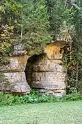 Felsen im oberen Tal