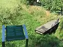 Steg über den Bach am Rande von Kneitlingen, Ort der 2. Taufe