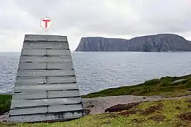 Markierung auf dem Knivskjellodden