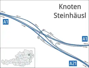Übersichtskarte Knoten Steinhäusl
