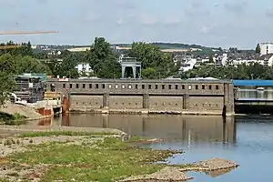 Unterwasserseite des Kraftwerks