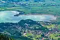 Kochel mit Kochelsee vom Rabenkopf aus