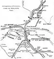 Lage der Bahnhöfe in Königsberg 1942