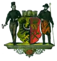 Wappen mit Schildhaltern