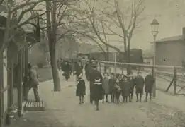Hauptbahnhof Kolberg, Einfahrt des von Regenwalde kommenden Zuges