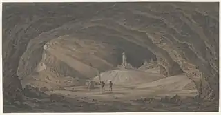 Anton Sattler: Kolowratshöhle am Untersberge (1865)