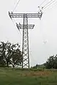 Abspannmast der Kompaktfreileitung