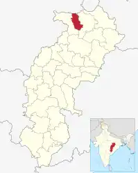 Lagekarte des Distrikts