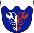 Wappen der Gemeinde  Kostelany nad Moravou (Kostelan an der March) in Tschechien