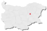 Karte von Bulgarien, Position von Kotel hervorgehoben