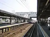 Blick auf die Bahnsteige