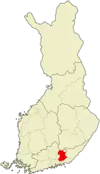 Lage von Kouvola in Finnland