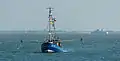 Krabbenkutter vor der deutschen Nordseeküste