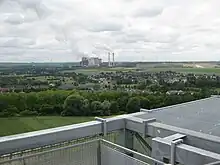 Blick auf Inden/Altdorf, Lamersdorf und das Kraftwerk Weisweiler