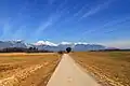 Die Steiner Alpen von Kranj aus gesehen