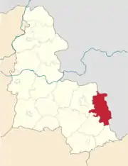 Rajon Krasnopillja in der Ukraine