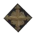 Lilienkreuz vom Rücken einer Supraweste der 2. Kompanie (Musée de l’Armée)