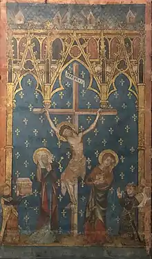 gotisches Wandgemälde der Passion Christi