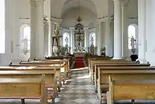 Innenansicht der Kreuzkapelle