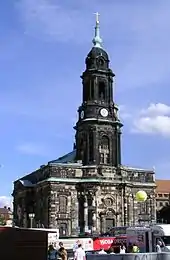 Die Dresdner Kreuzkirche am Altmarkt