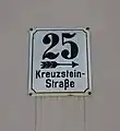 Hausnummer Kreuzsteinstraße