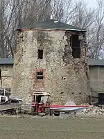 Relikt einer Windmühle in Kreypau, 2011